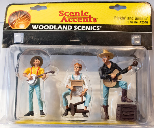 Woodland Scenics G-Scale #2546 Scenic Accents(R) Figures -- Pickin' and Grinnin'