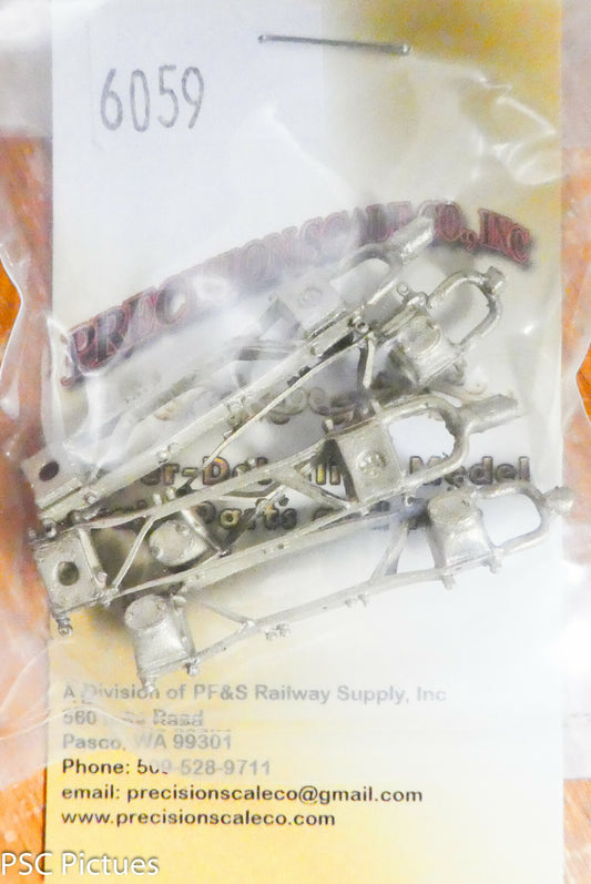 Precision Scale O #6059 Sideframes, for Tender Truck, for: #9016 kit, 4'-0" WB