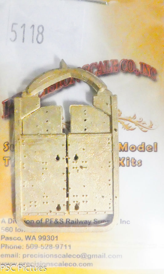 Precision Scale O #5118 Door, for: Coal Bunker (Brass Casting)