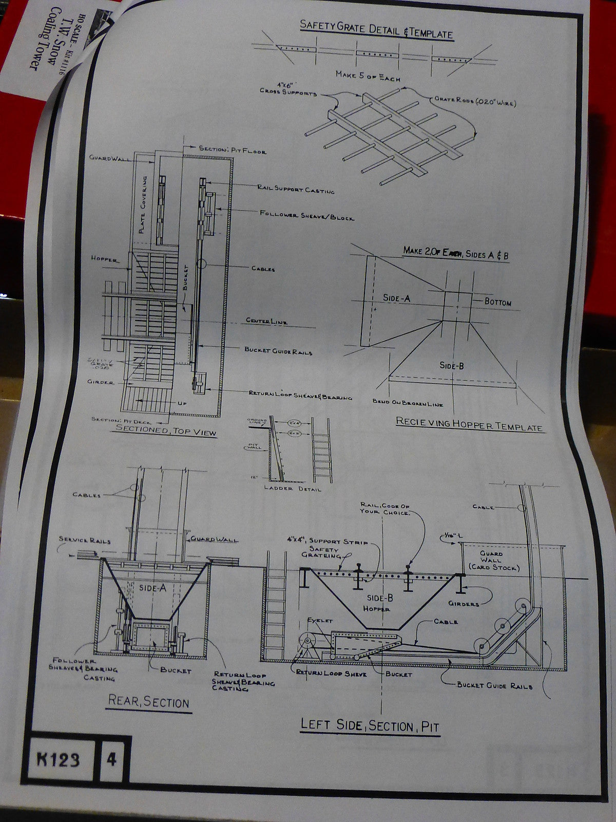 Scale Structures Ltd. #1116 T.W. Snow Coaling Tower (kit Form)