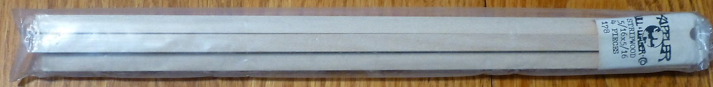 Kappler Mill Lumber Co. #178 (5/16 x 5/16 x 12") 4 Pieces in Package (Stripwood)