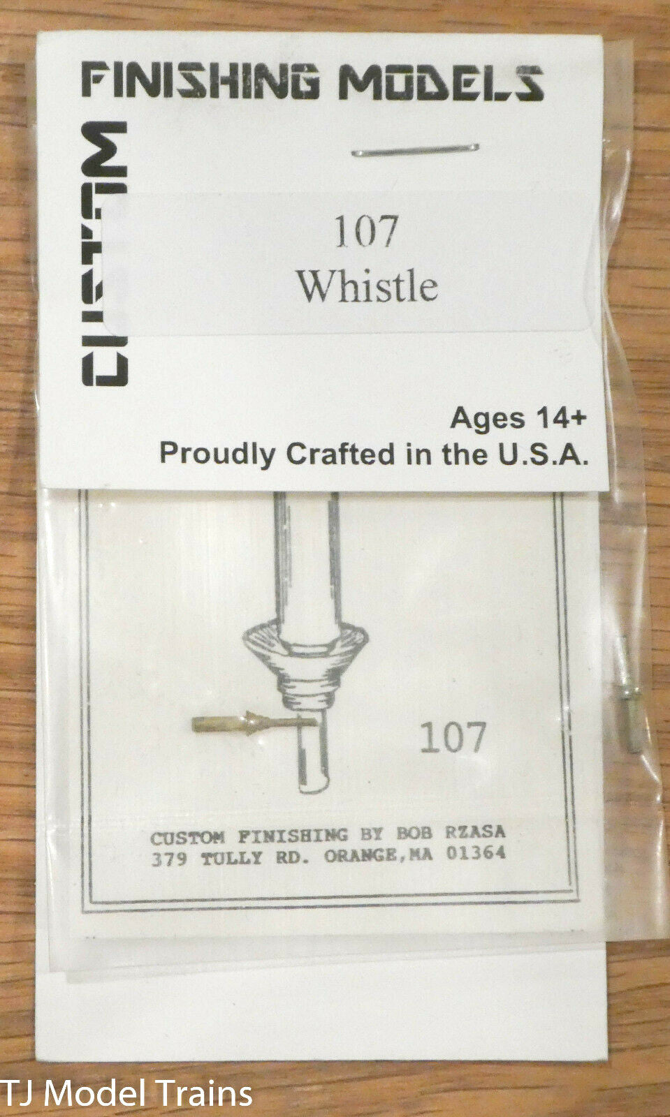 Custom Finishing HO #107 Whistle w/Shield (2 in package) Brass Castings