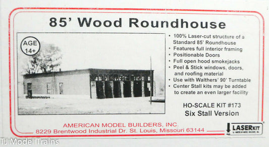 American Model Builders, Inc #173 (85' Wood Roundhouse) HO / Laser Cut Kit (NEW)