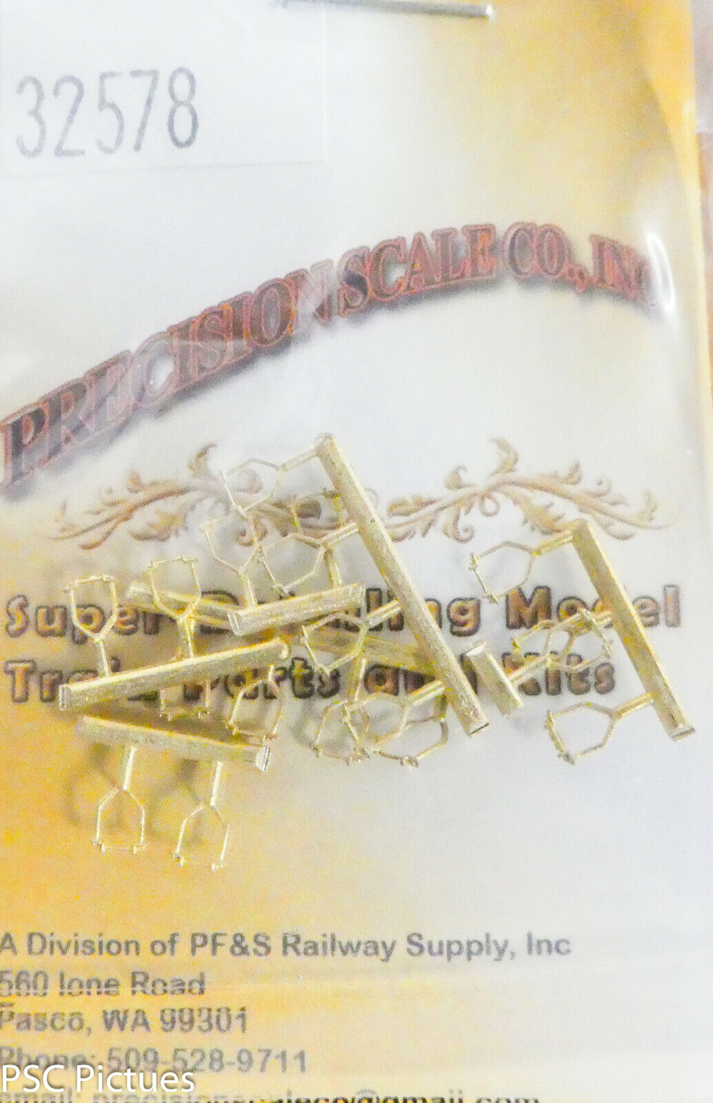 Precision Scale HO #32578 Lagging Clamps, Wide Style (Brass Castings 16)