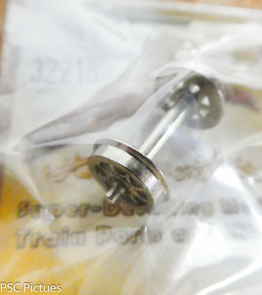 Precision Scale HO #32218 Wheel Set, 36" Wheels, 8-Spoke, Blunt Axle (Metal)