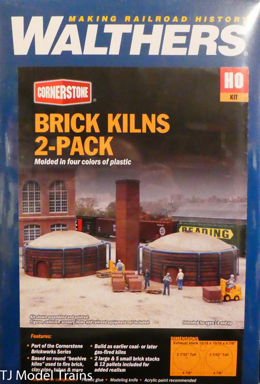 Walthers HO #933-4100 Brick Kilns 2-Pack (Plastic Kit)