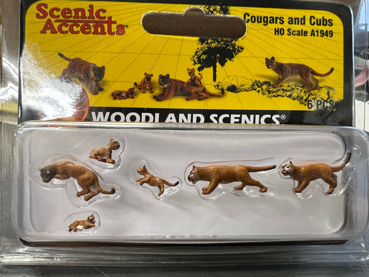 Woodland Scenics HO #1949 Cougers & Cubs