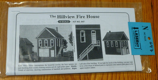 American Model Builders N #647 The Hillview Fire House (Laser Cut Kit) 1:160