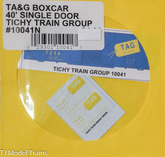 Tichy Train Group Decal #10041N TA&G Boxcar 40' Single Door  (N Scale)