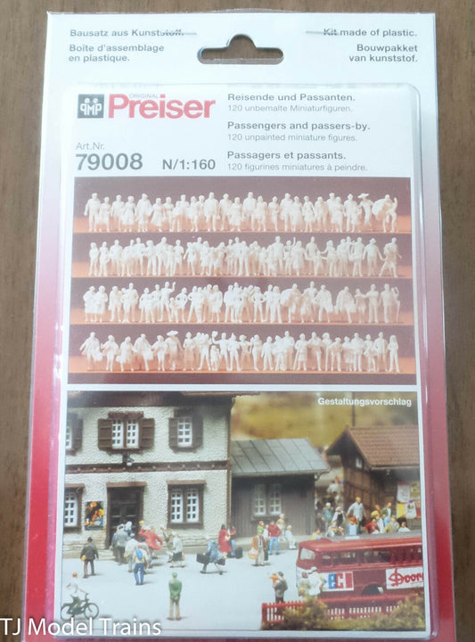 Preiser N Scale #79008 Passengers and passers-by (1:160th Scale) Plastic