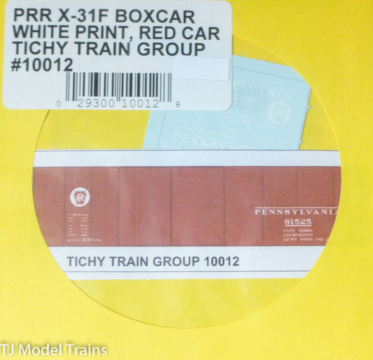 Tichy Train Group #10012 Decal for: Pennsylvania Railroad Class X-31F Boxcar