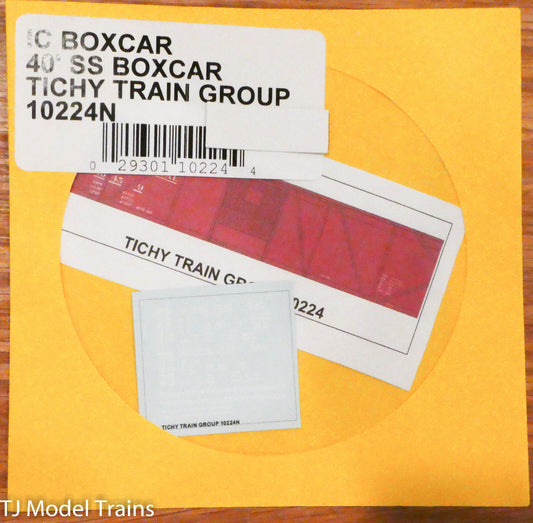 Tichy Train Group Decal #10224N Illinois Central 40' SS Boxcar  (Decal)
