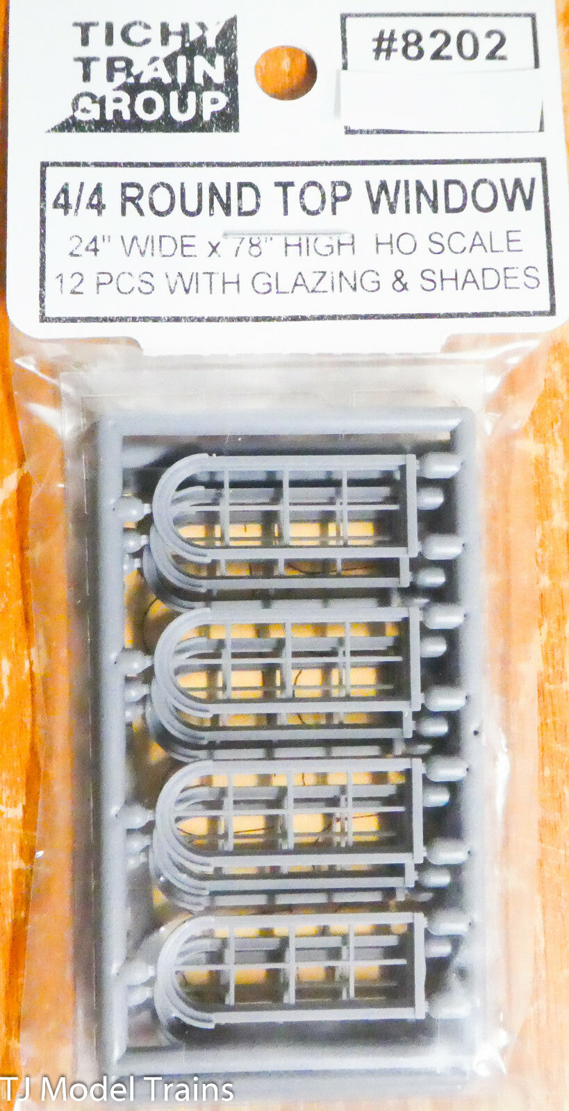 Tichy Train Group HO Scale #8202 (4/4) Round Top Windows (24" Wide x 78" High)
