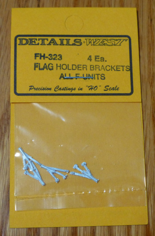 Details West HO #323  Flag Holder Brackets -- All F-Unit