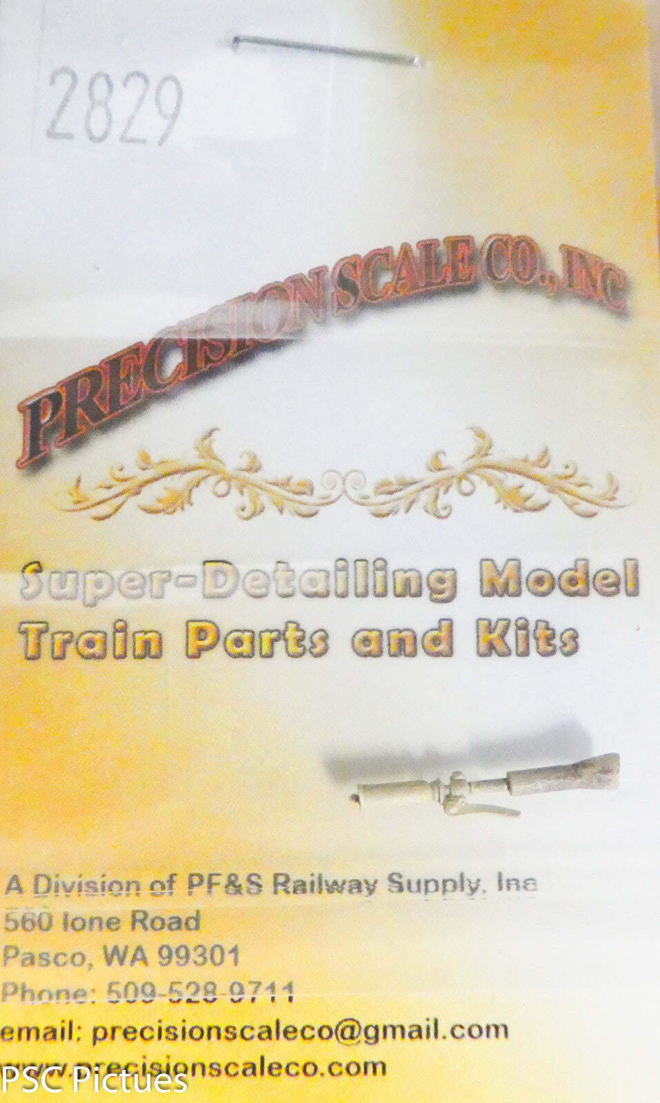 Precision Scale HO #2829 Whistle (Handle down) Brass Casting (1:87th Scale)