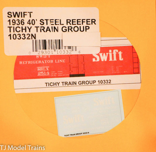 Tichy Train Group Decal #10332N SWIFT 1936 40' Steel Reefer  (Decal)