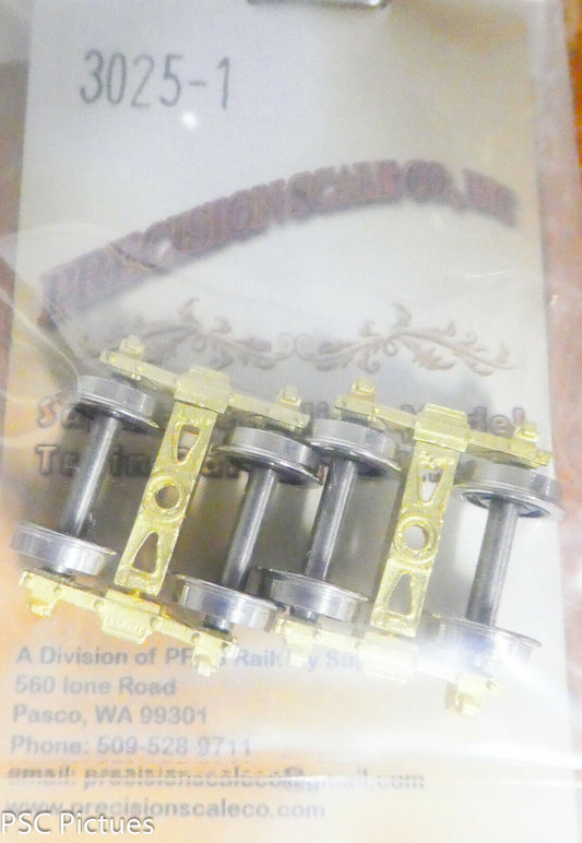 Precision Scale HOn3 #3025.1 Trucks, Archbar, D&RGW, 26" Wheel, 3'-7" WB, Brass