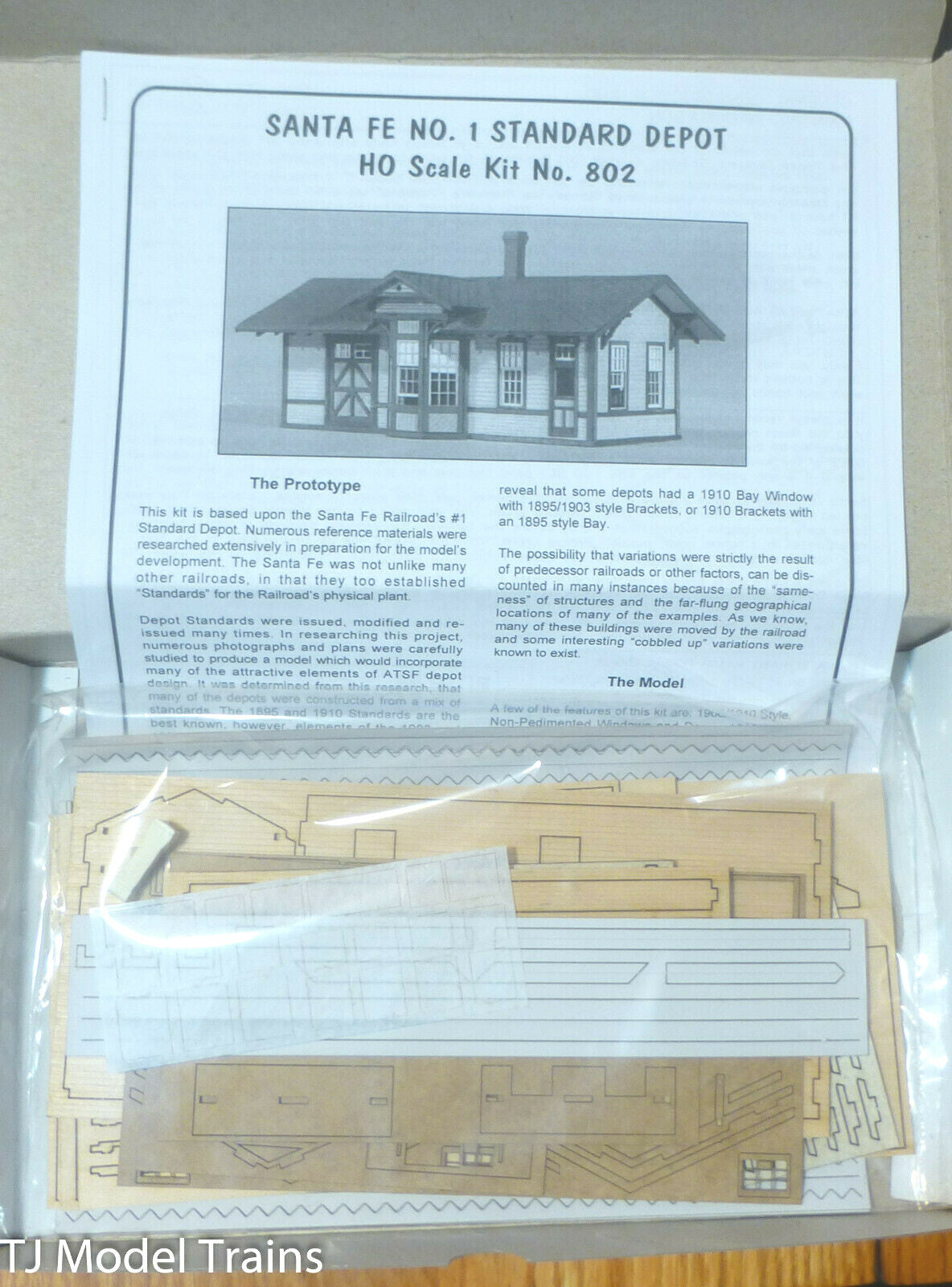American Model Builders HO #802 Santa Fe No.1 Standard One Story Depot (NEW)
