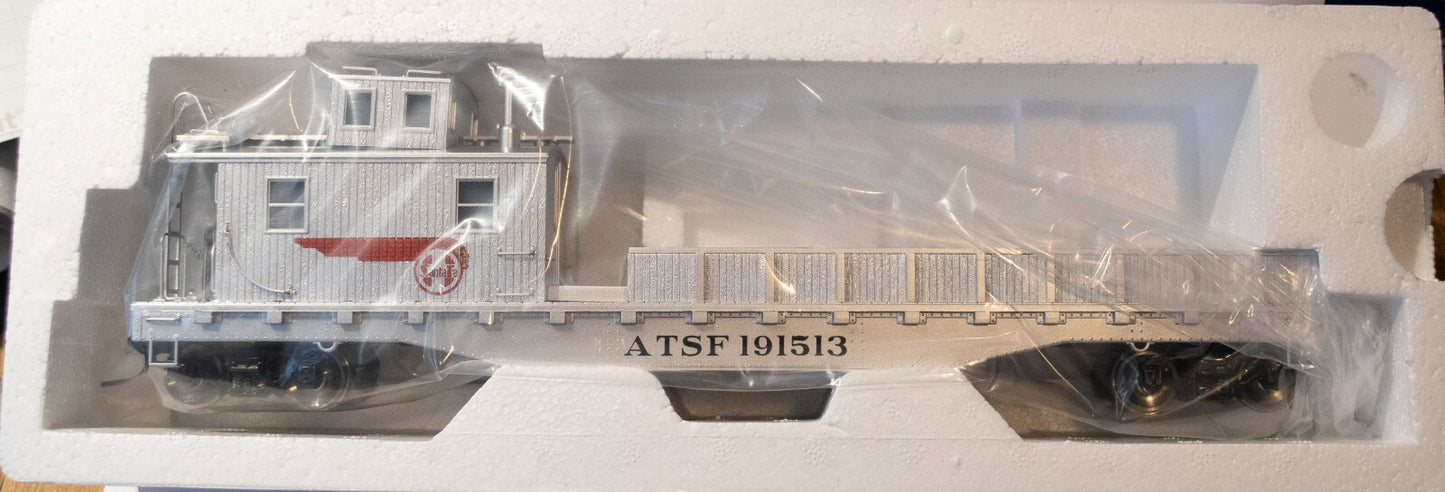 Atlas O Scale #3002247 O PREMIER O CRANE TENDER SANTA FE 191513 (SILVER/RED) - 2