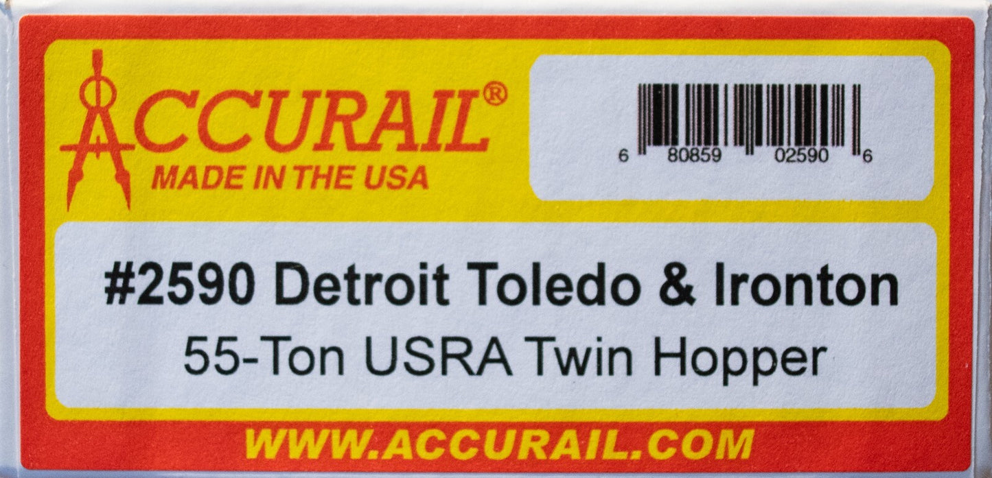 Accurail #2590 USRA 55-Ton 2-Bay Hopper - Kit -- Detroit, Toledo & Ironton #1437