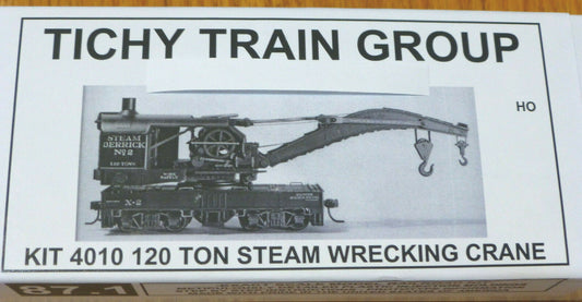 Tichy Train Group HO #4010 Steam Wrecking Crane (120 Ton)