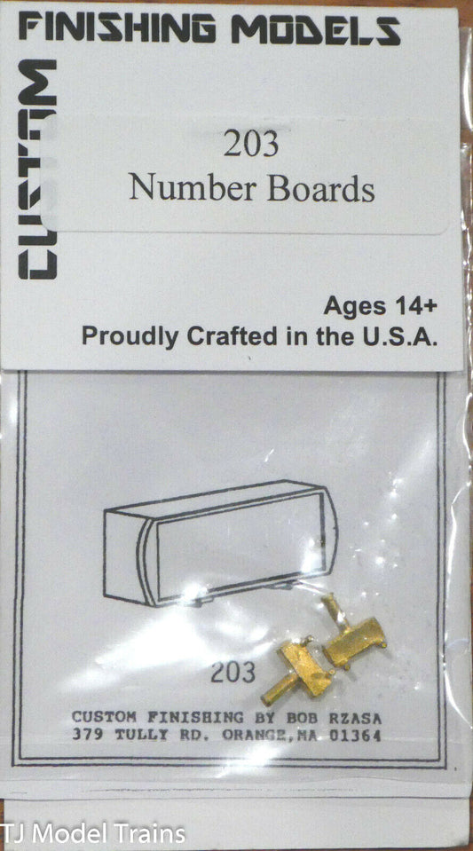 Custom Finishing HO #203 Numberboards - Central Valley, Grand Trunk, CP (2)