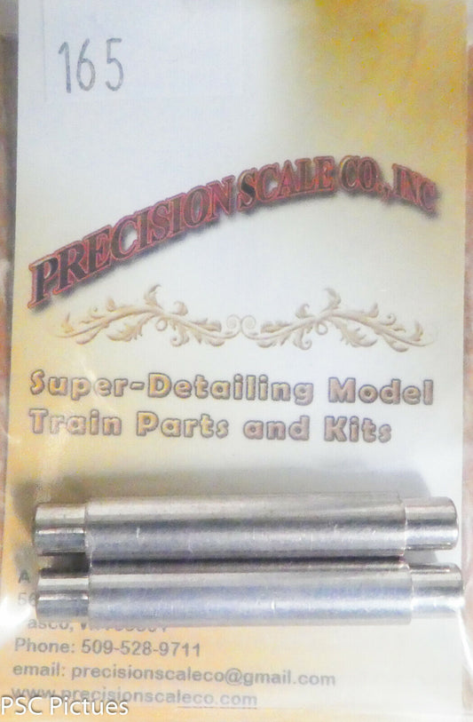 Precision Scale O #165 Axles, Dirver, 6mm, Plain, Max Gray/USH (2 in pkg)Steel