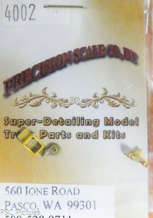 Precision Scale O #4002 Hardware, Freight Car: Ratchet, Pawl & Lower Brake Staff