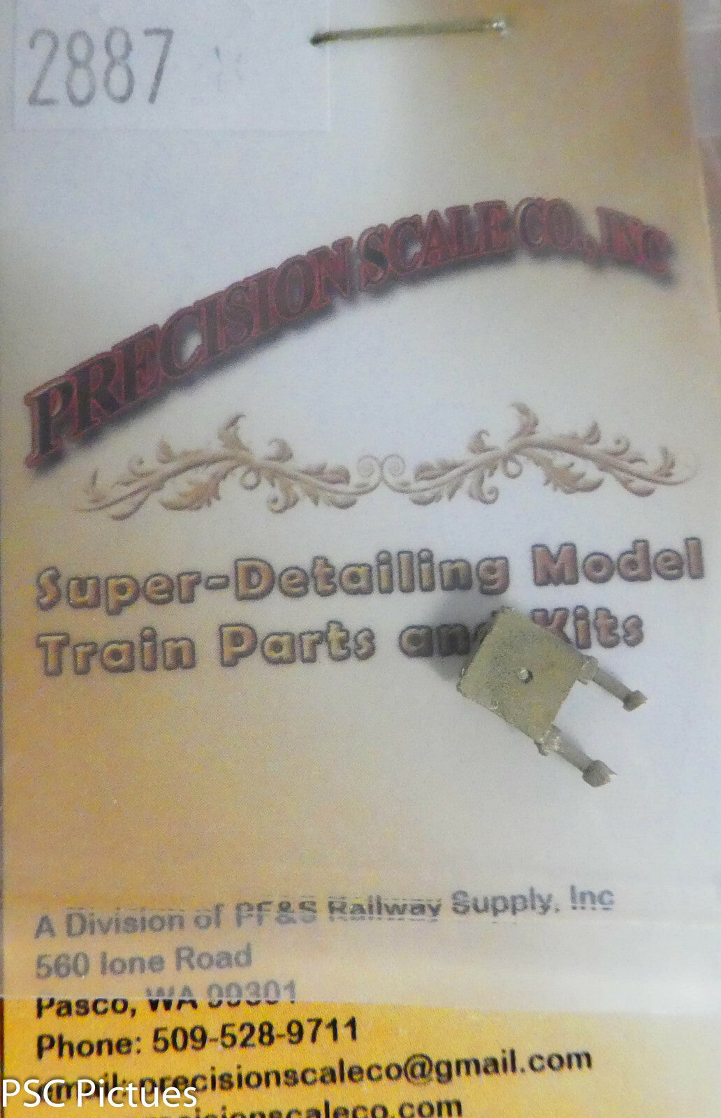Precision Scale HO #2887 Headlight Bracket (Brass Casting)