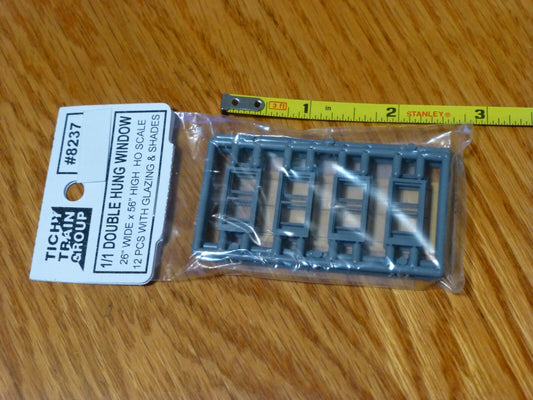 Tichy Train Group HO #8237 1/1 Double-Hung Window pkg(12)