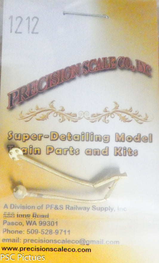 Precision Scale O #1212 Braces, C-18/19 Deck R&L (Brass Castings)