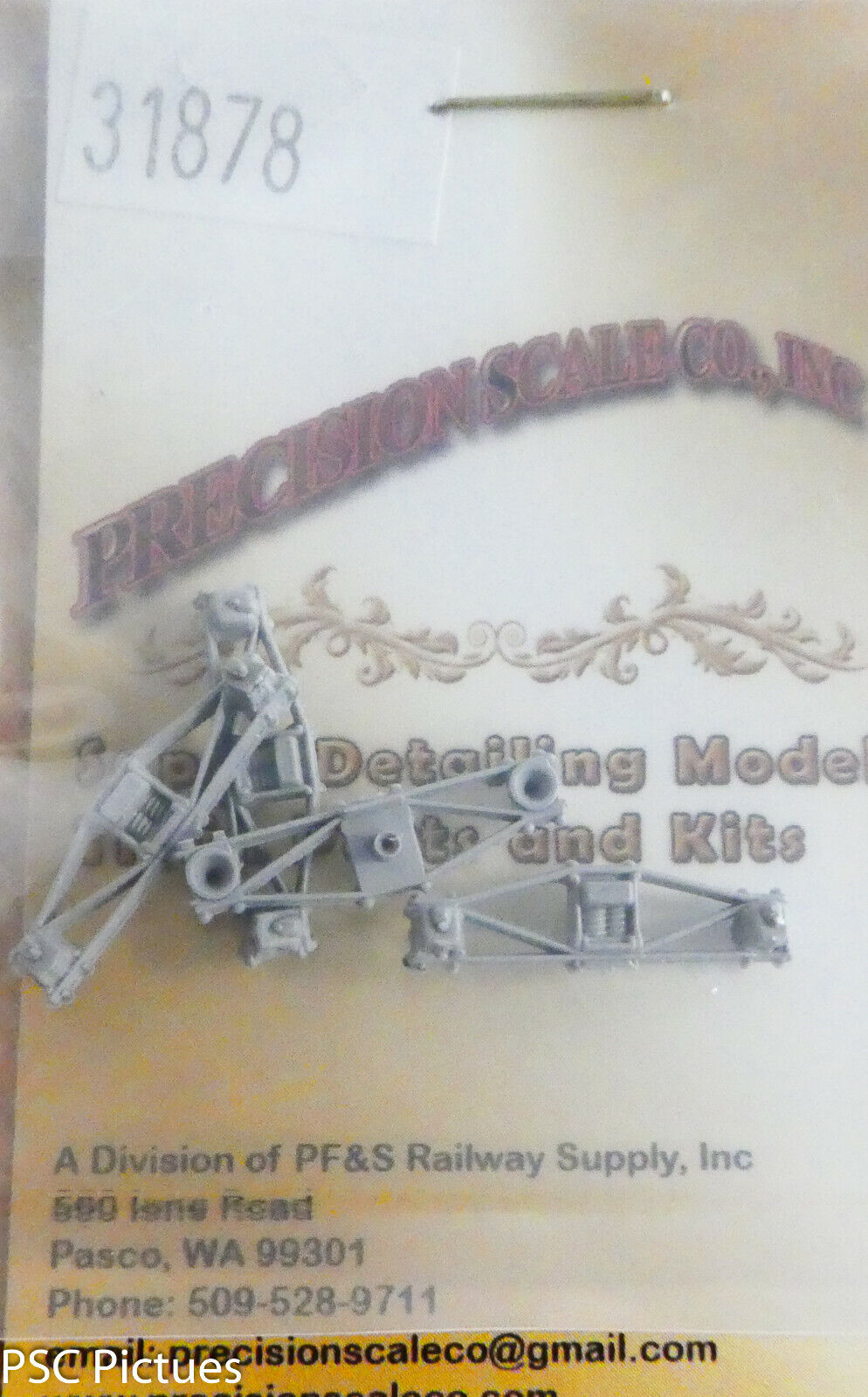 Precision Scale HO #31878 Sideframes, Archbar Truck Less Wheels (Plastic)