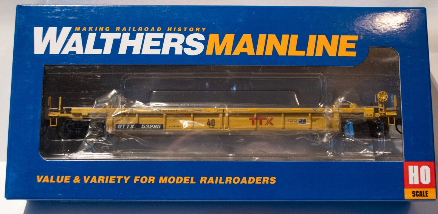 Walthers HO #910-8429 Thrall Rebuilt 40' Well Car - Ready to Run -- TTX DTTX #53