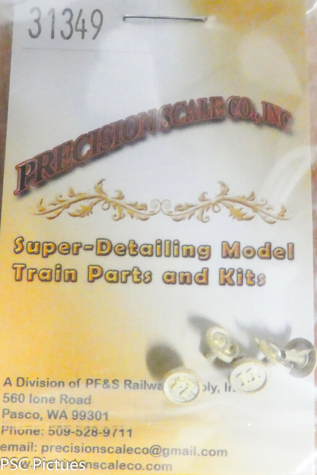 Precision Scale HO #31349 Plates, Round Number (11 to 15) Brass Castings