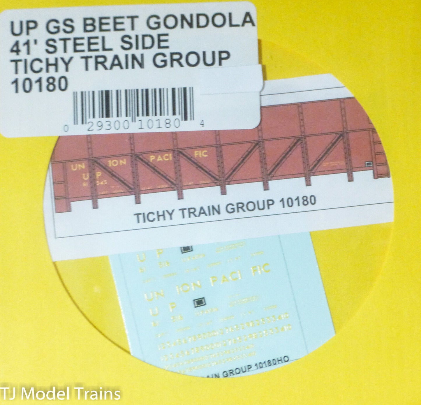 Tichy Train Group #10180 Decal for: Union Pacific GS Steel Gondola Sugar Beet
