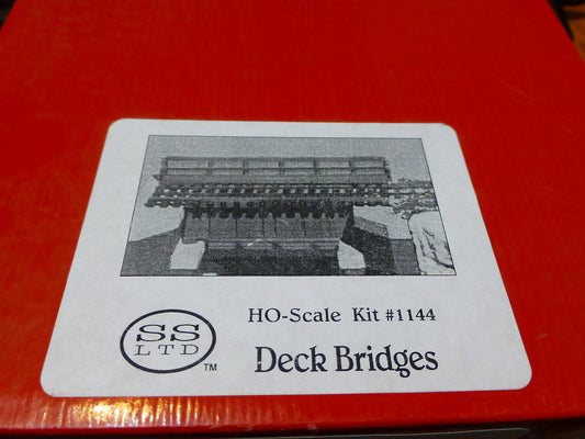 Scale Structures Ltd. #1144 Deck Bridge pkg(2) Kit (Unpainted) Each 3-1/2" Long