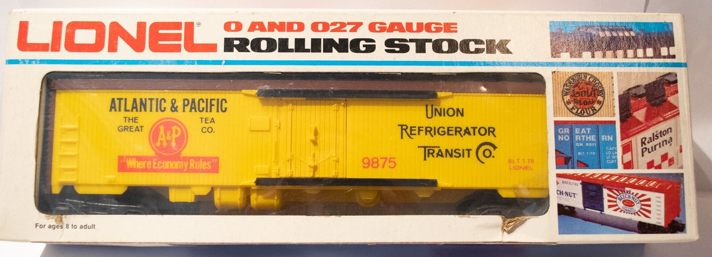 Lionel #6-9875 Atlantic and Pacific Billboard Reefer Car