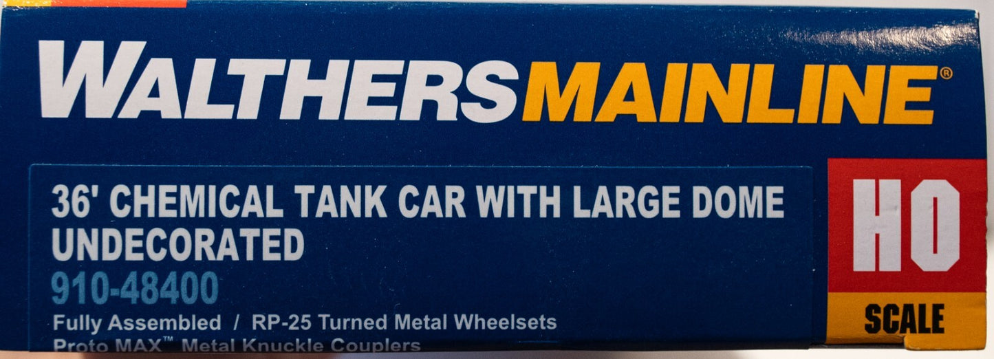 Walthers HO #910-48400 36' 10,000-Gallon Insulated Tank Car w/Large Dome, Bolted