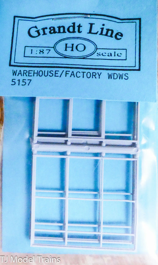 Grandt Line HO #5157 Warehouse / Factory Windows 96 x 108" 2 Sets (Plastic)