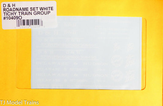 Tichy Train Group O #10409O D&H Roadname Set White Lettering (Decal)
