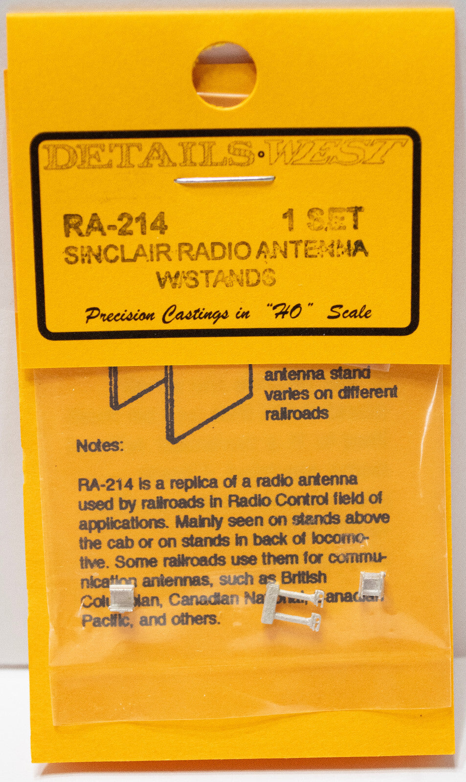 Details West HO #214 Antenna -- Sinclair w/Ground Plain