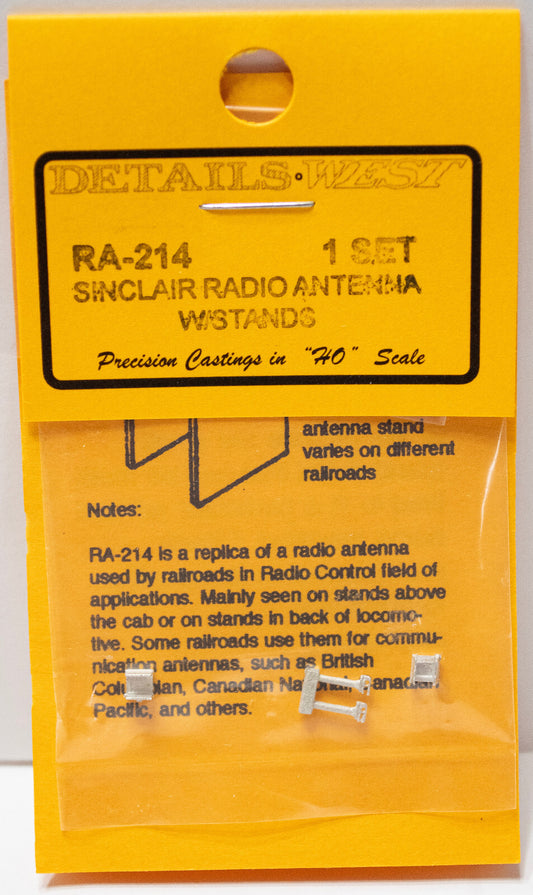 Details West HO #214 Antenna -- Sinclair w/Ground Plain