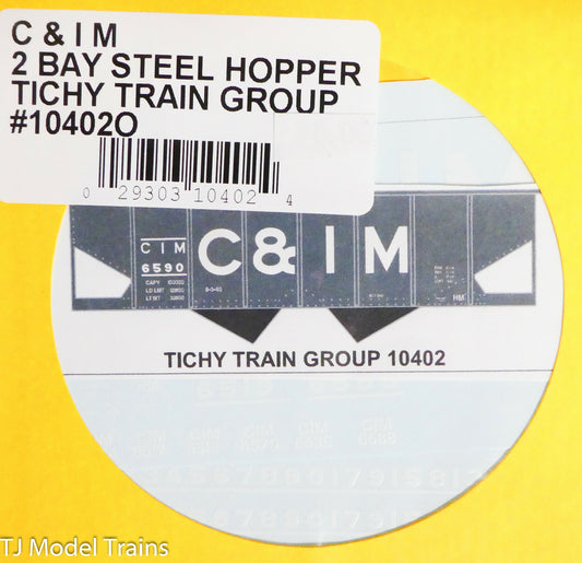 Tichy Train Group O #10402O C&IM 2 Bay Steel Hopper (Decal)