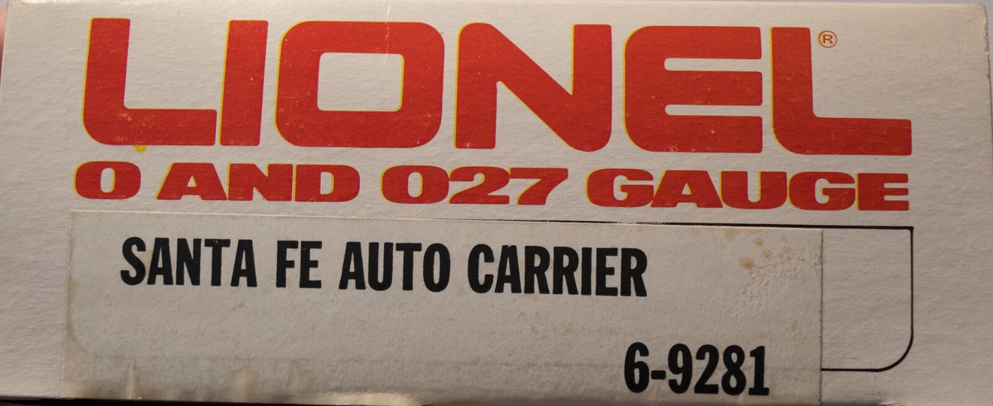 Lionel #6-9281 Santa Fe Tri-level Auto Carrier