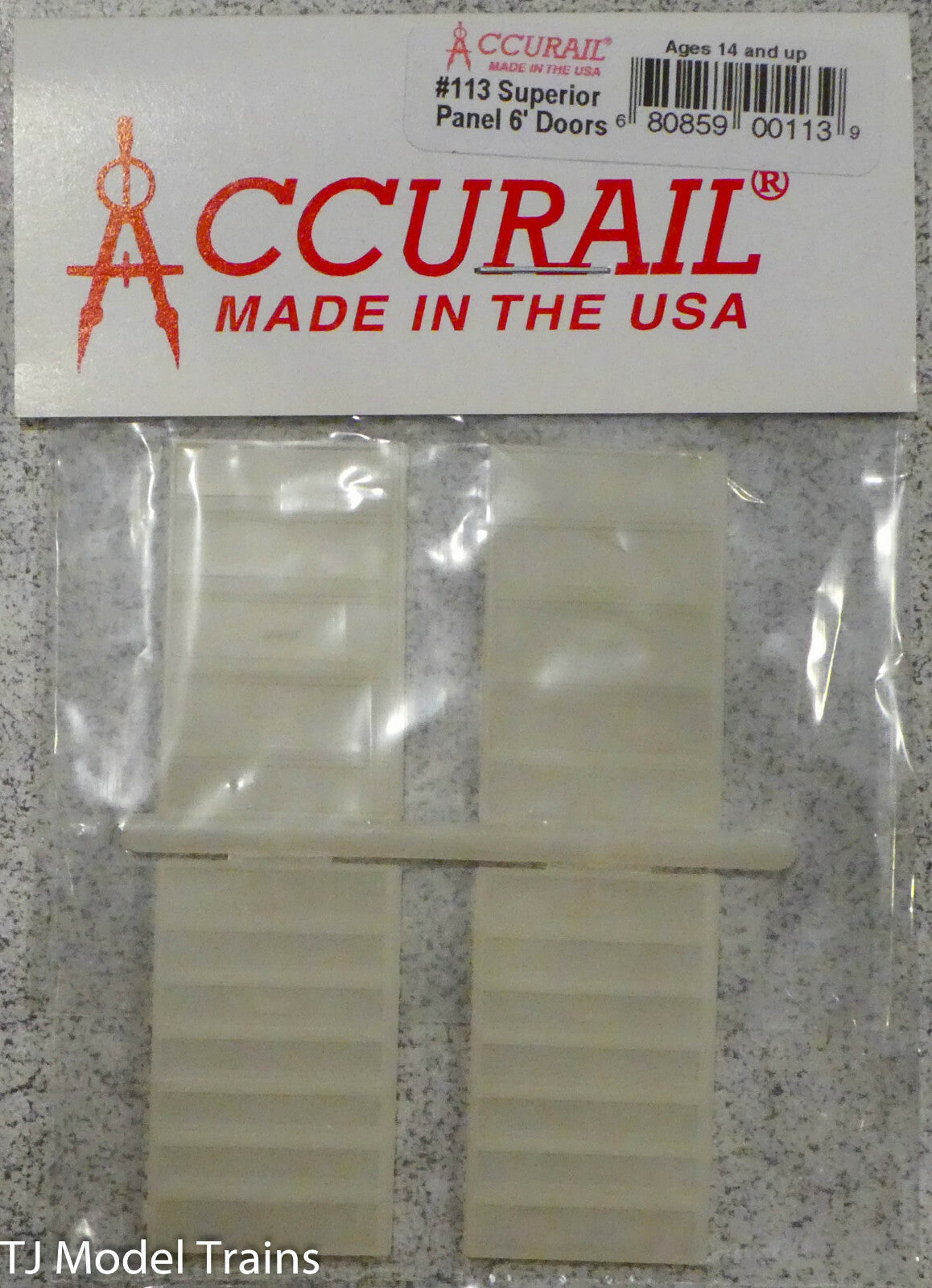Accurail HO #113 SUPERIOR PANEL 6' DOORS