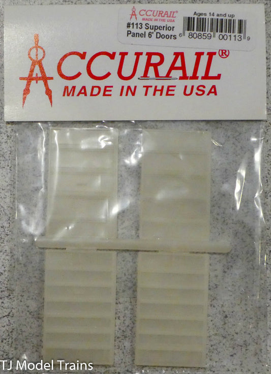 Accurail HO #113 SUPERIOR PANEL 6' DOORS