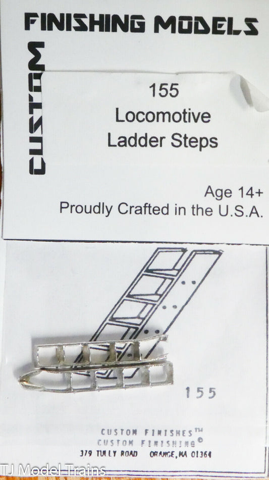 Custom Finishing Models HO #155 Locomotive Ladder Steps (White Metal)