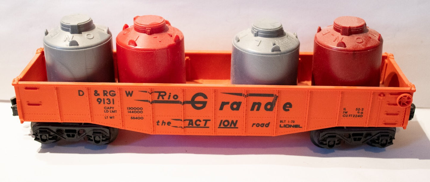 Lionel O Scale (Used) #9131 Denver and Rio Grande Western Gondola