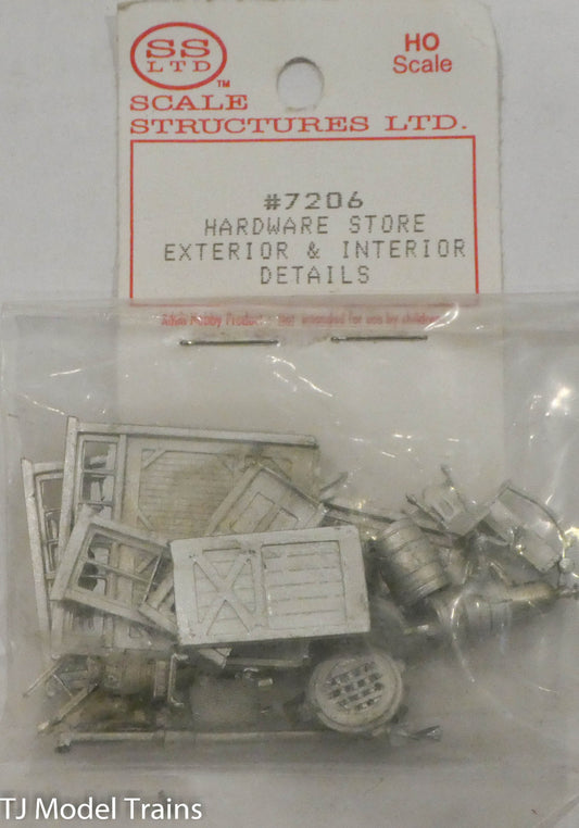 SS Ltd. HO #7206 Hardware Store Exterior & Interior Details  (Cast Metal)