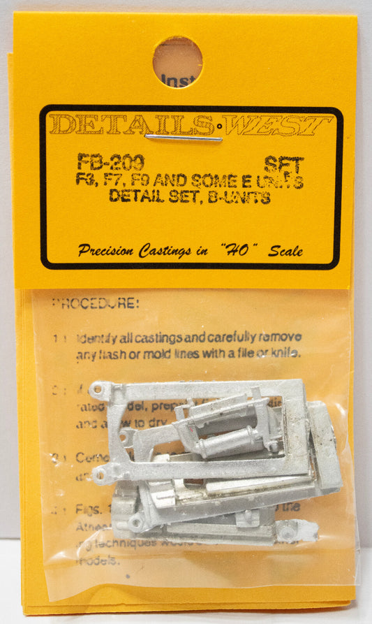 Details West HO #209 F-Unit Parts -- B-Unit